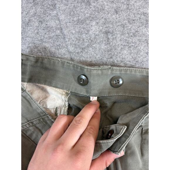 VINTAGE German Army Cargo Pants Mens Medium Gr. 7 Green 80s Military Outdoor - Picture 10 of 11
